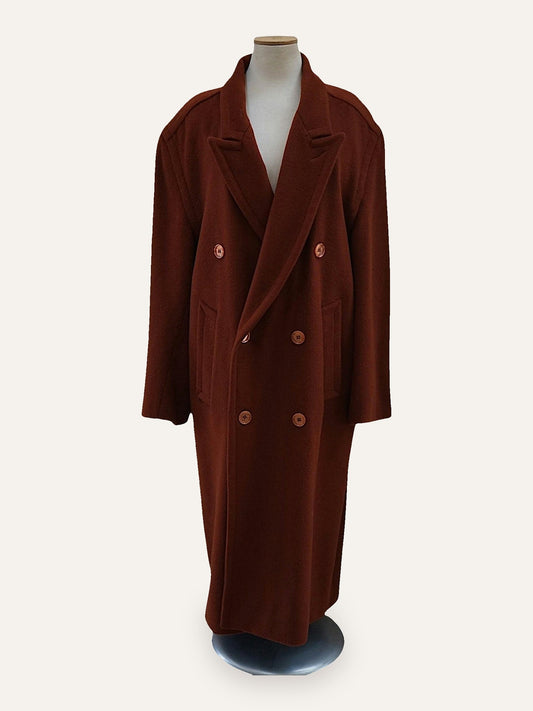 Nico Verhey Amsterdam Brick Wool Maxi Coat