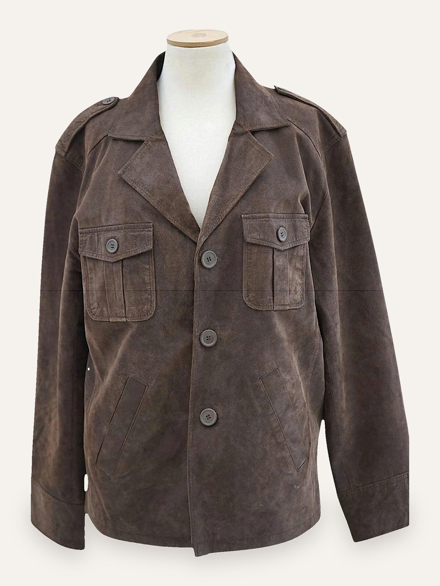 Pig Suede Western Moto Jacket in Tobacco