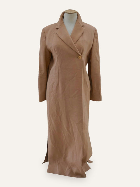 Gianni Versace Istante Vintage Maxi Coat in Sand