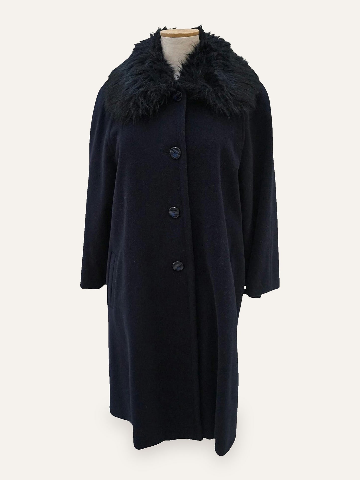Alba Fornari Virgin Wool & Fur-Collar Coat