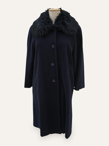 Alba Fornari Virgin Wool & Fur-Collar Coat