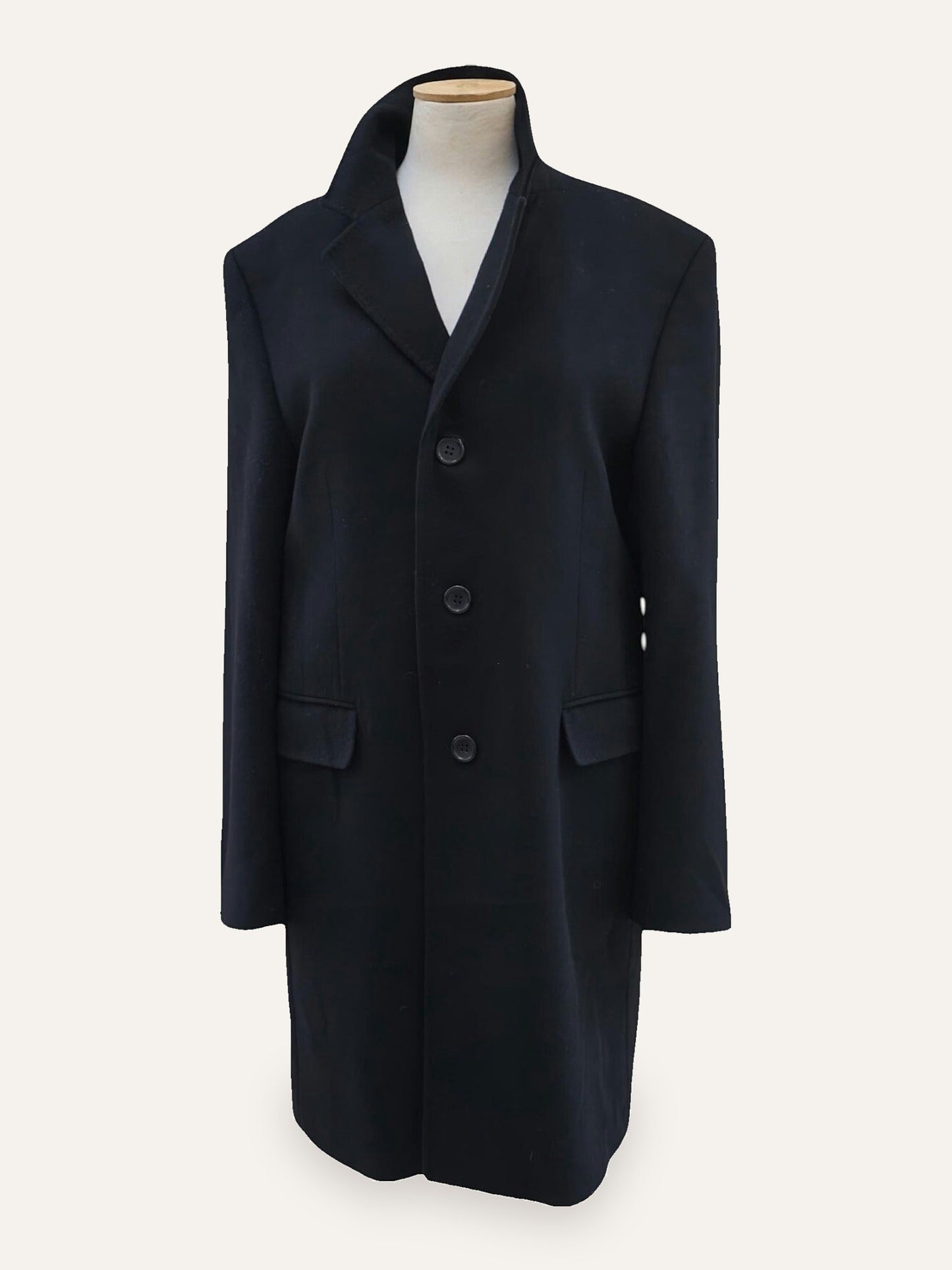 Pure Cashmere Coat in Black