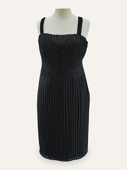 Detlef Mandel Avantgarde Pleated Crystal Strap Dress