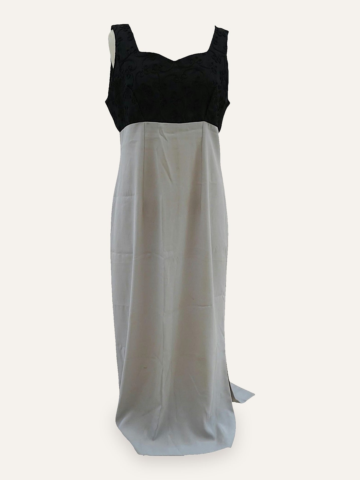 Bespoke Jacquard Bodice Empire Maxi Gown