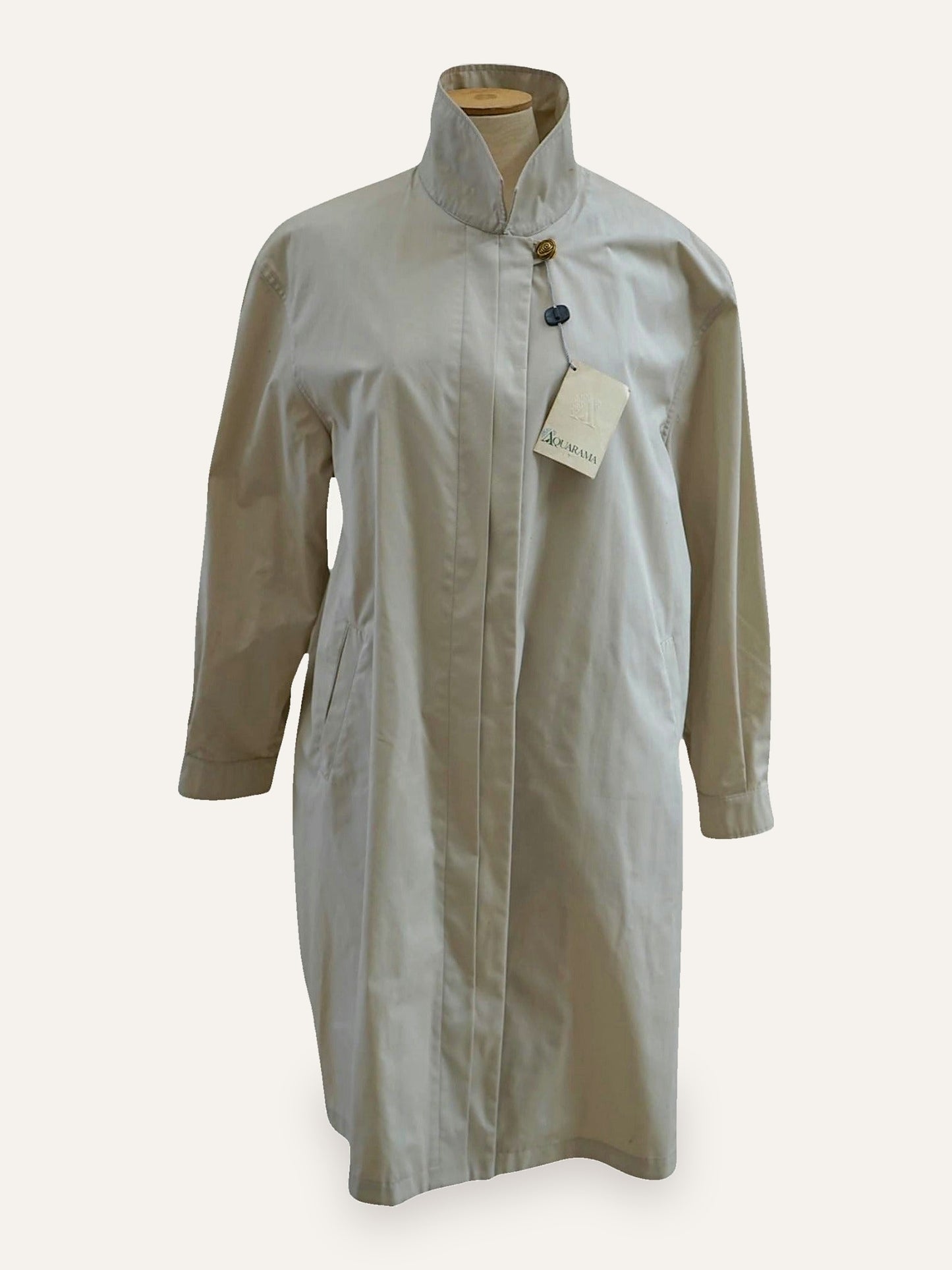 Aquarama Pleated-Chest Balmacaan Coat