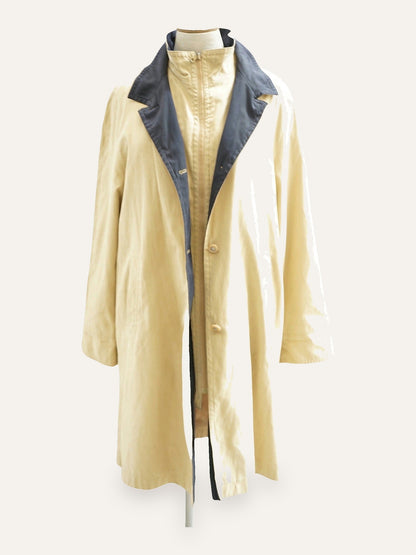 City Classic Contrast-Collar Trench Coat