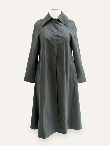 Raglan A-Line Flared Trench Coat
