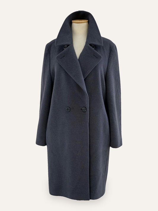 LeOna Cashmere & Angora Double-Breasted Coat