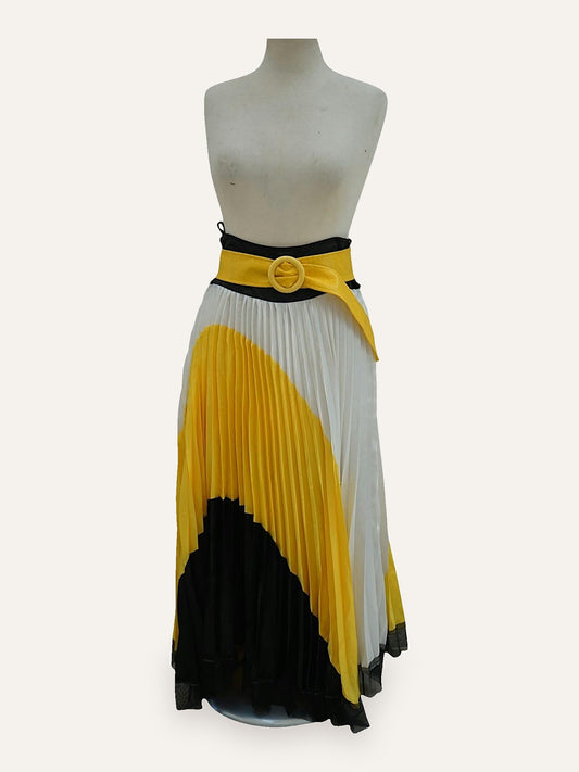 Dora Cavazi Pleated Maxi Skirt