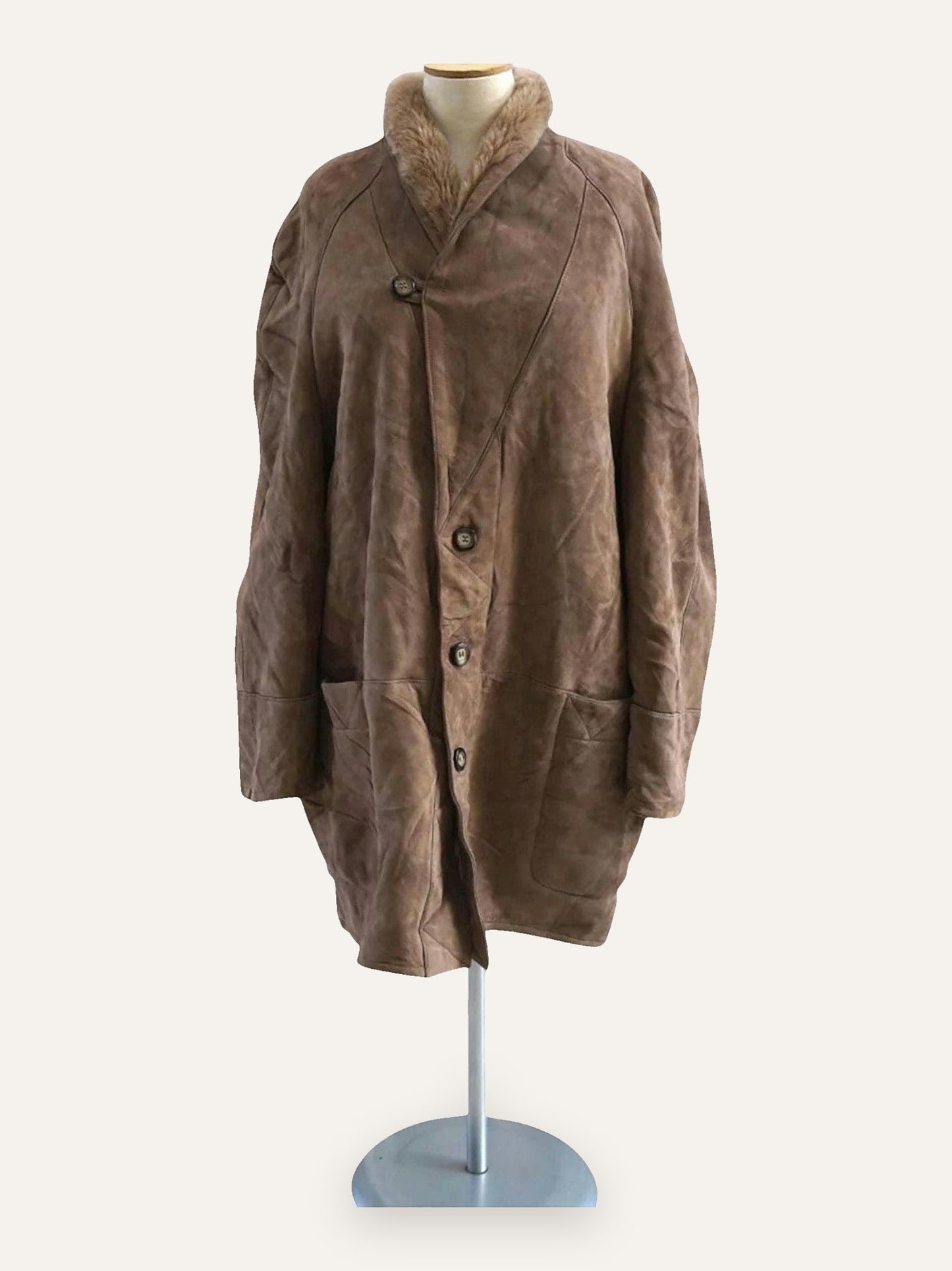 Fibok Italian Shearling Cocoon Coat