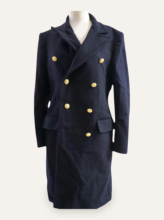 Marina Militare La Spezia Wool Gold-Buttons Coat