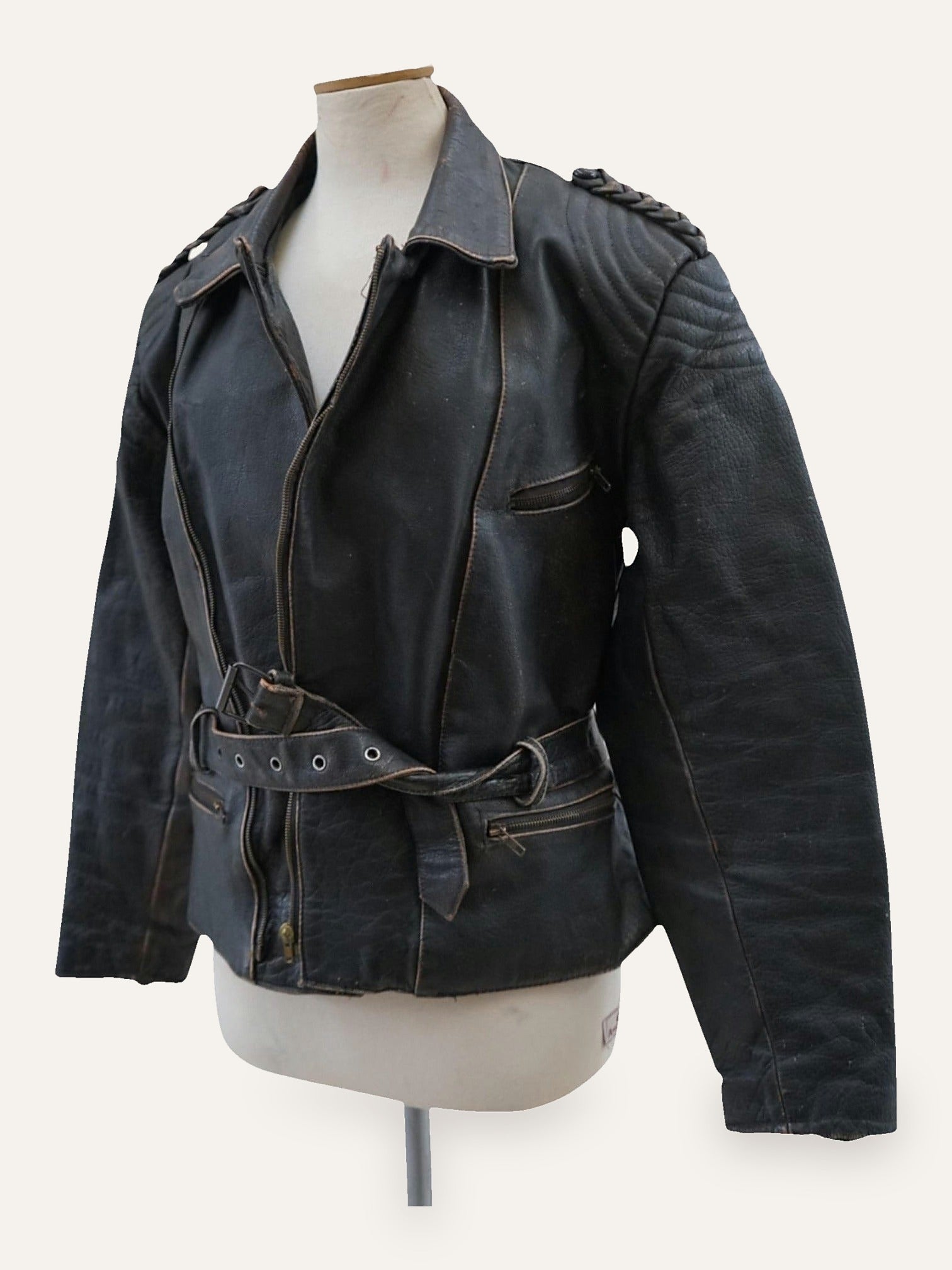 Patina Wrap Leather Jacket