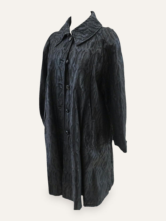 Pellicceria Guida Napoli Embossed Leather Coat