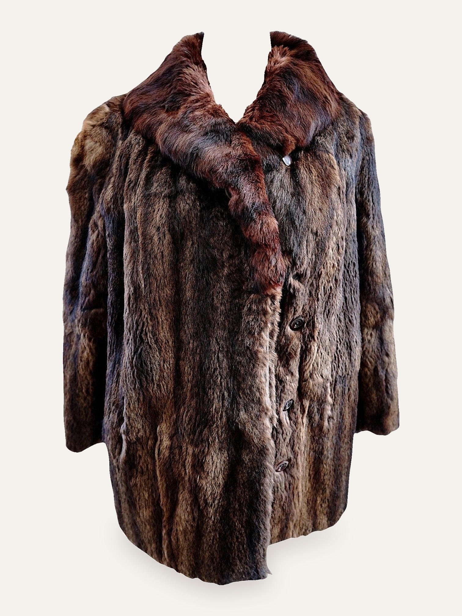 Artisan Dual-Tone Real Fur Swing Coat