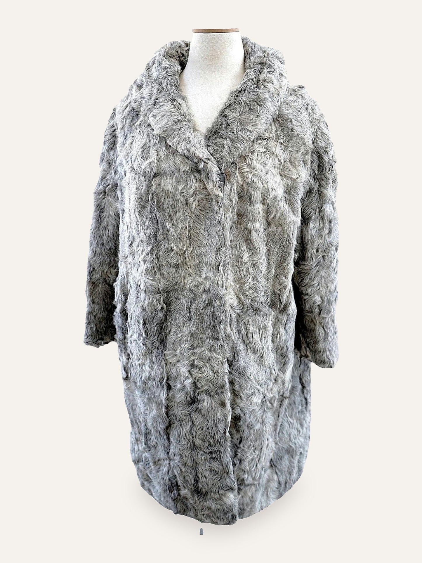 Artisan Textured Fur Swing Coat