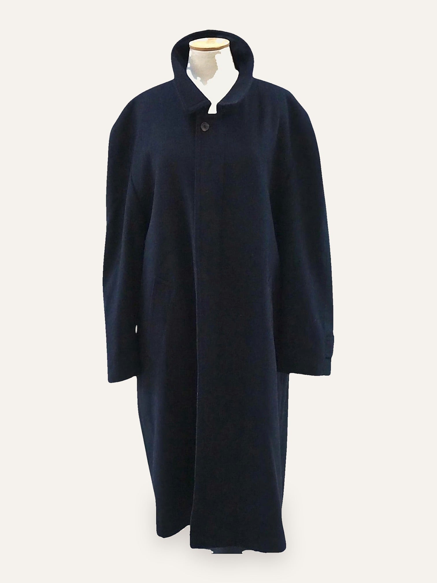 Wool Cape-Back Maxi Coat