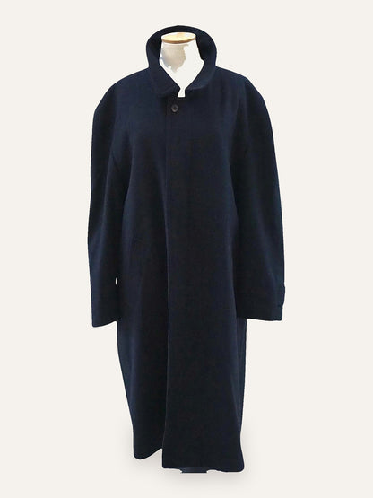 Wool Cape-Back Maxi Coat