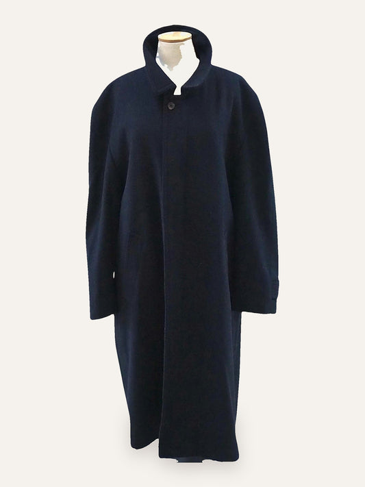 Wool Cape-Back Maxi Coat