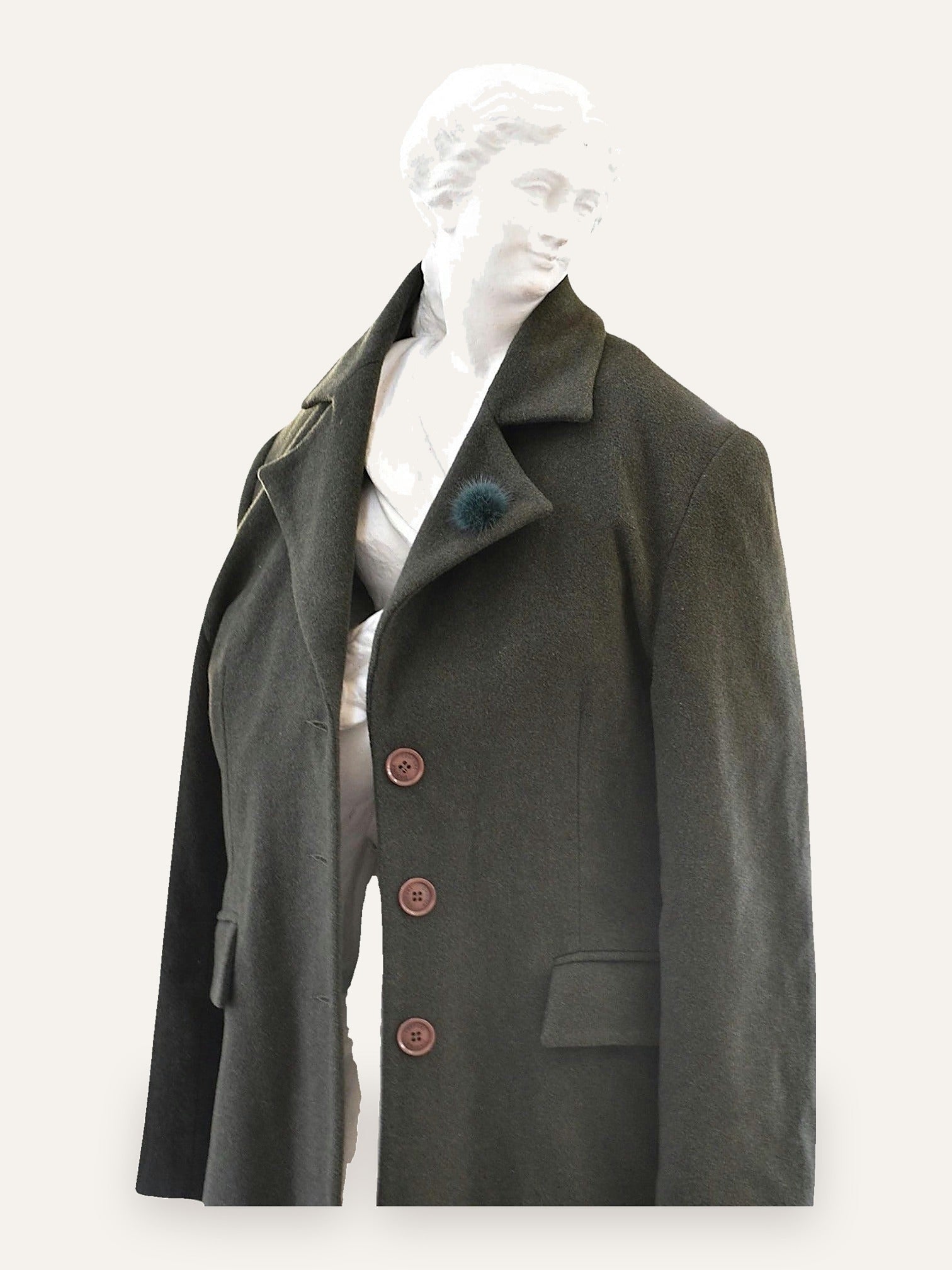 Davina Couture Wool Blend Coat