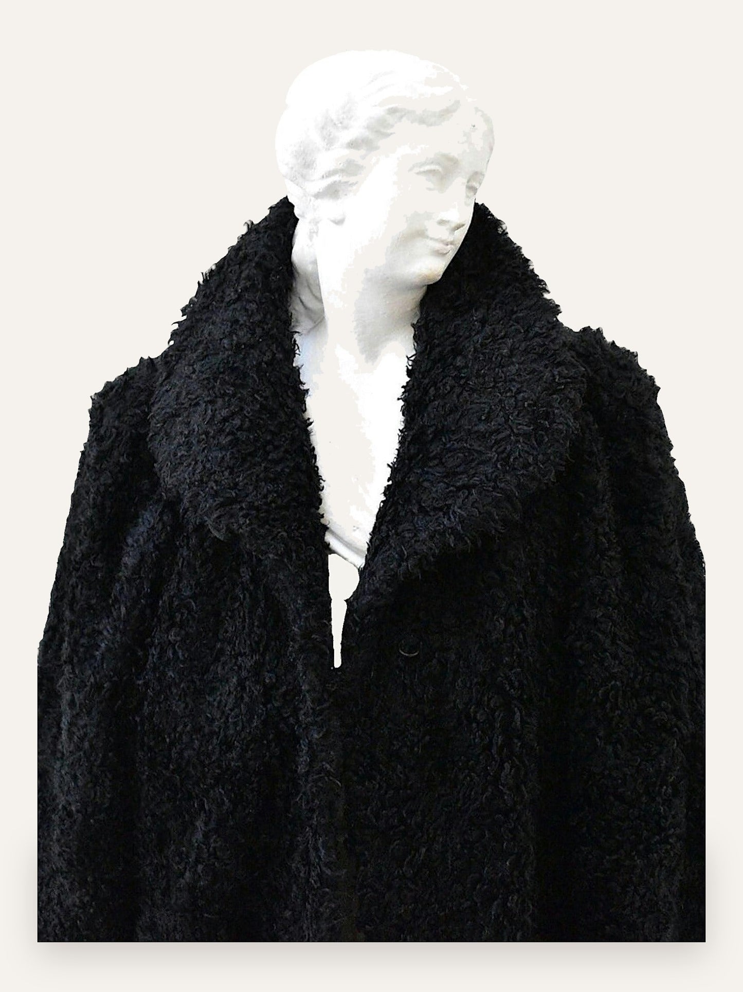 Elizabeth Collection Faux Swakara Maxi Coat