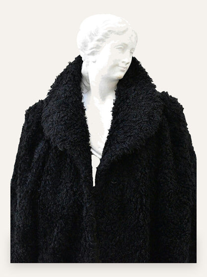 Elizabeth Collection Faux Swakara Maxi Coat