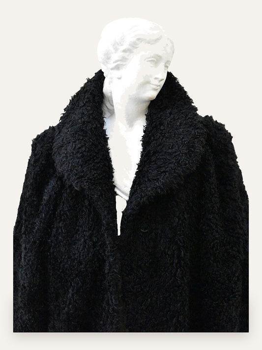 Elizabeth Collection Faux Swakara Maxi Coat