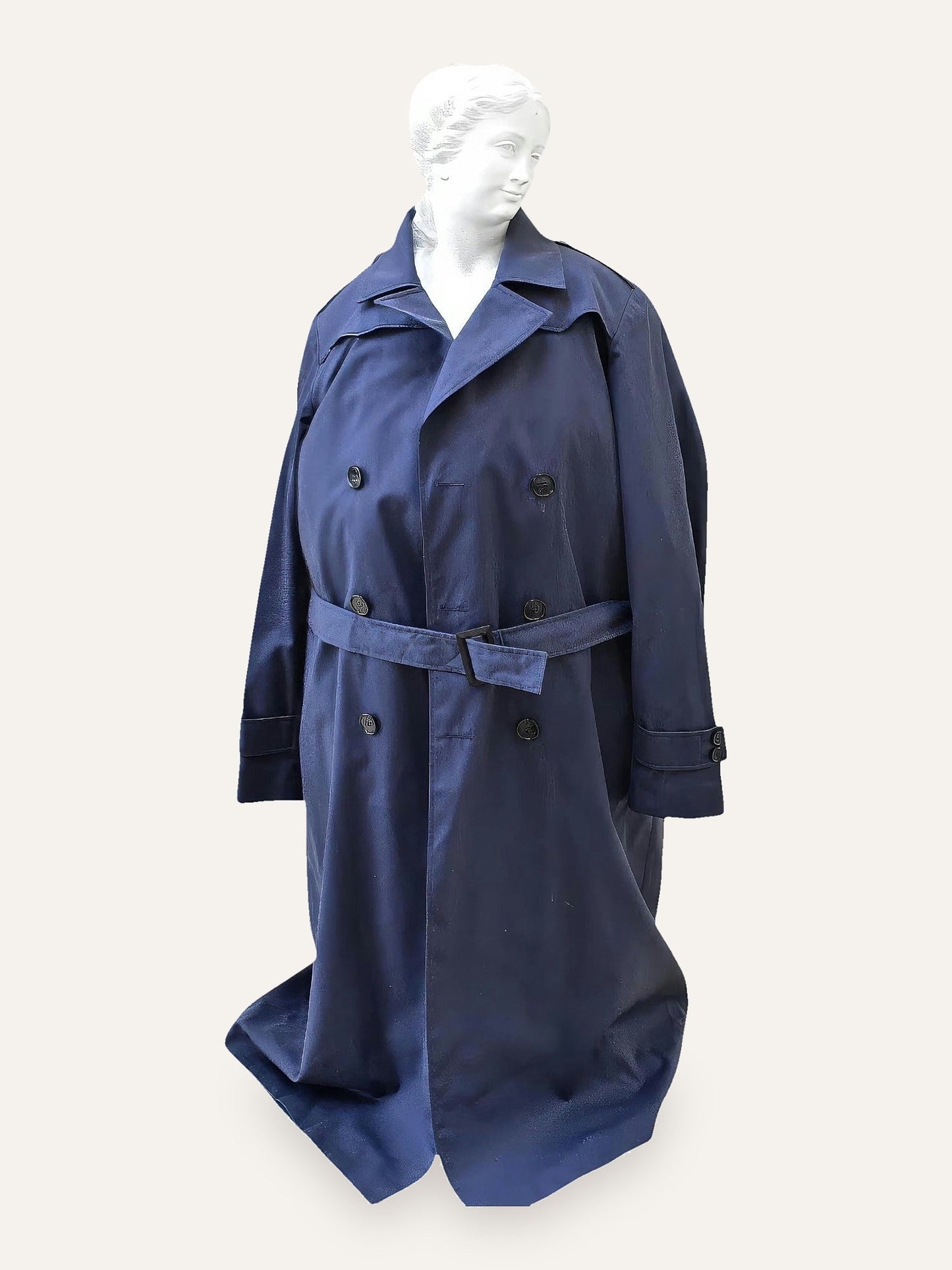 Military Trench Coat in Midnight