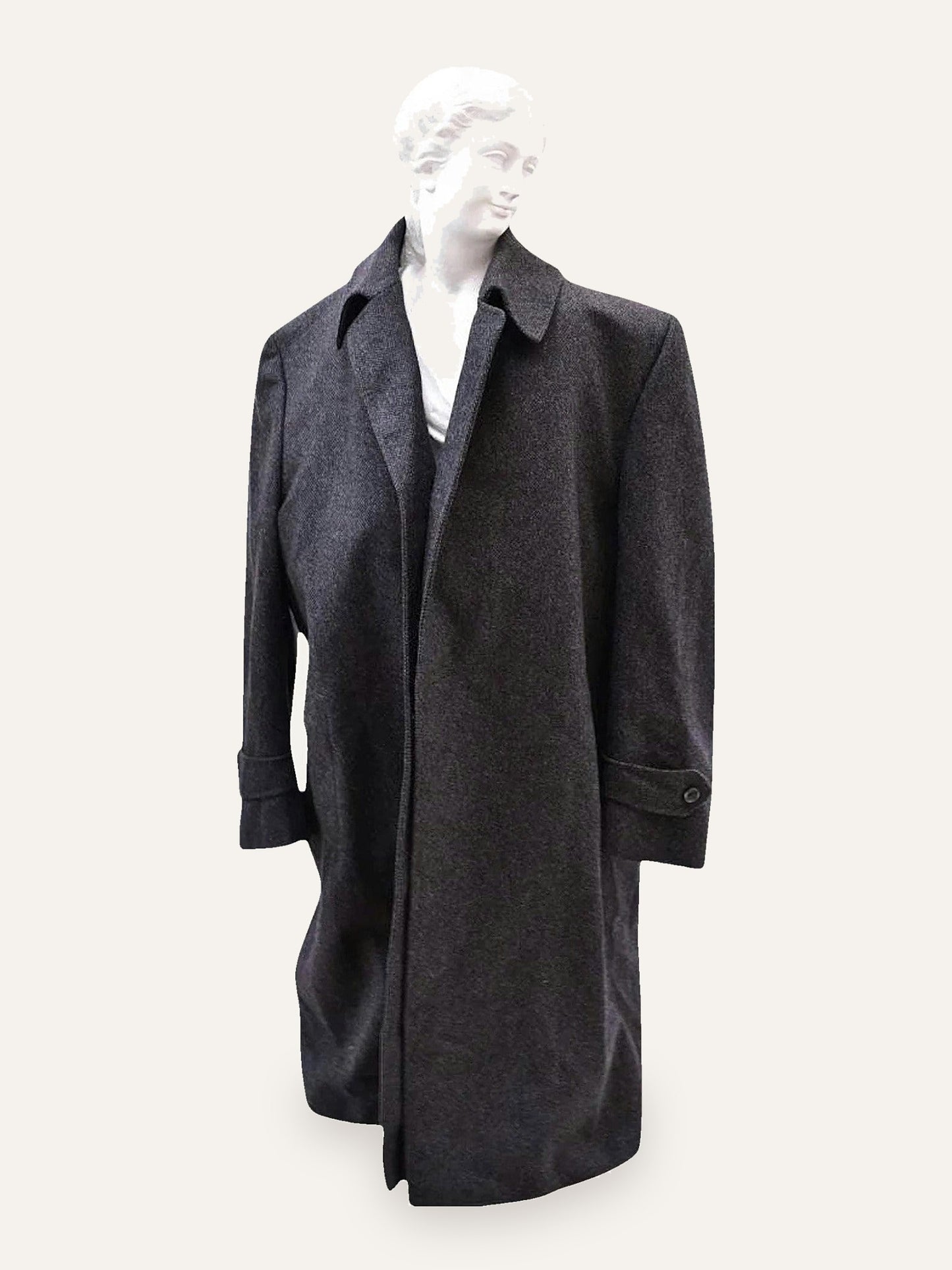 Lanvin Paris Wool Herringbone Coat