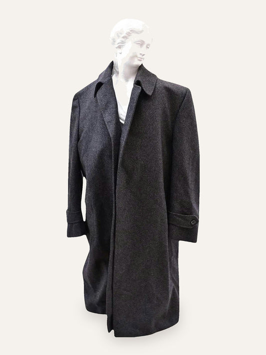 Lanvin Paris Wool Herringbone Coat
