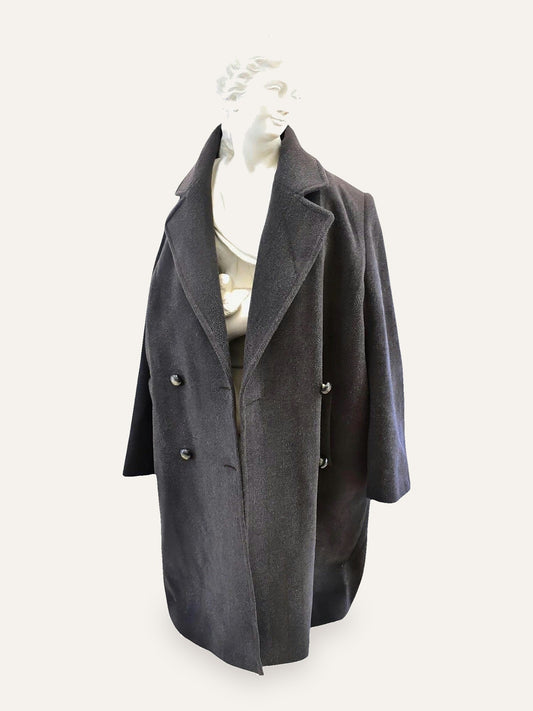 Arezia Wool Double-Breasted Cocoon Coat