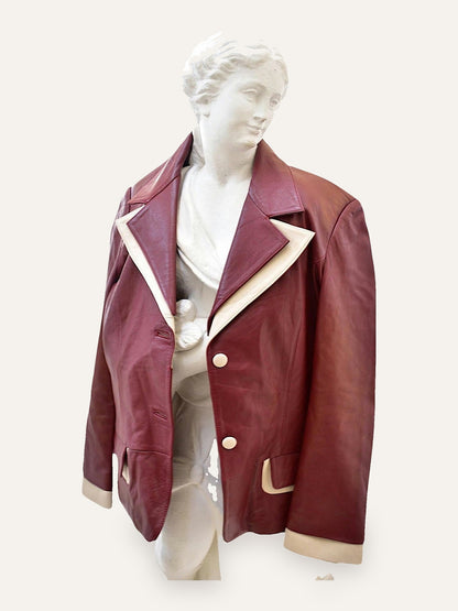 Two-Tone Leather Jacket