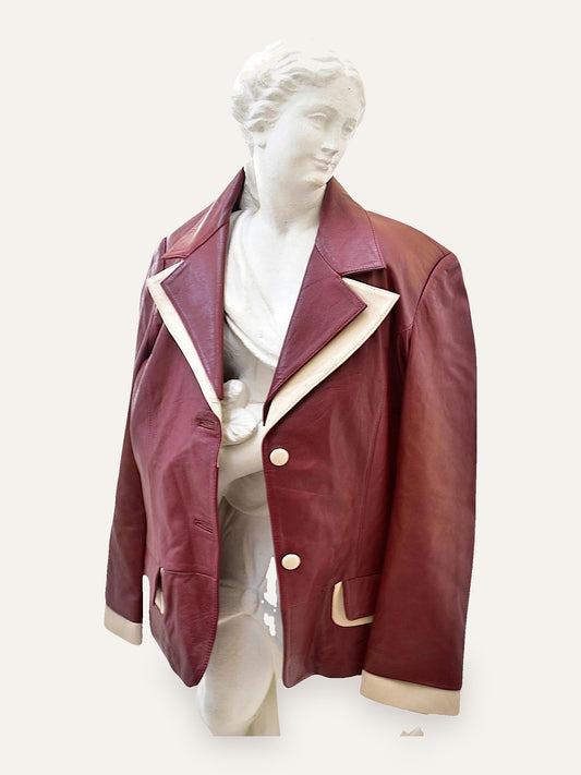 Two-Tone Leather Jacket