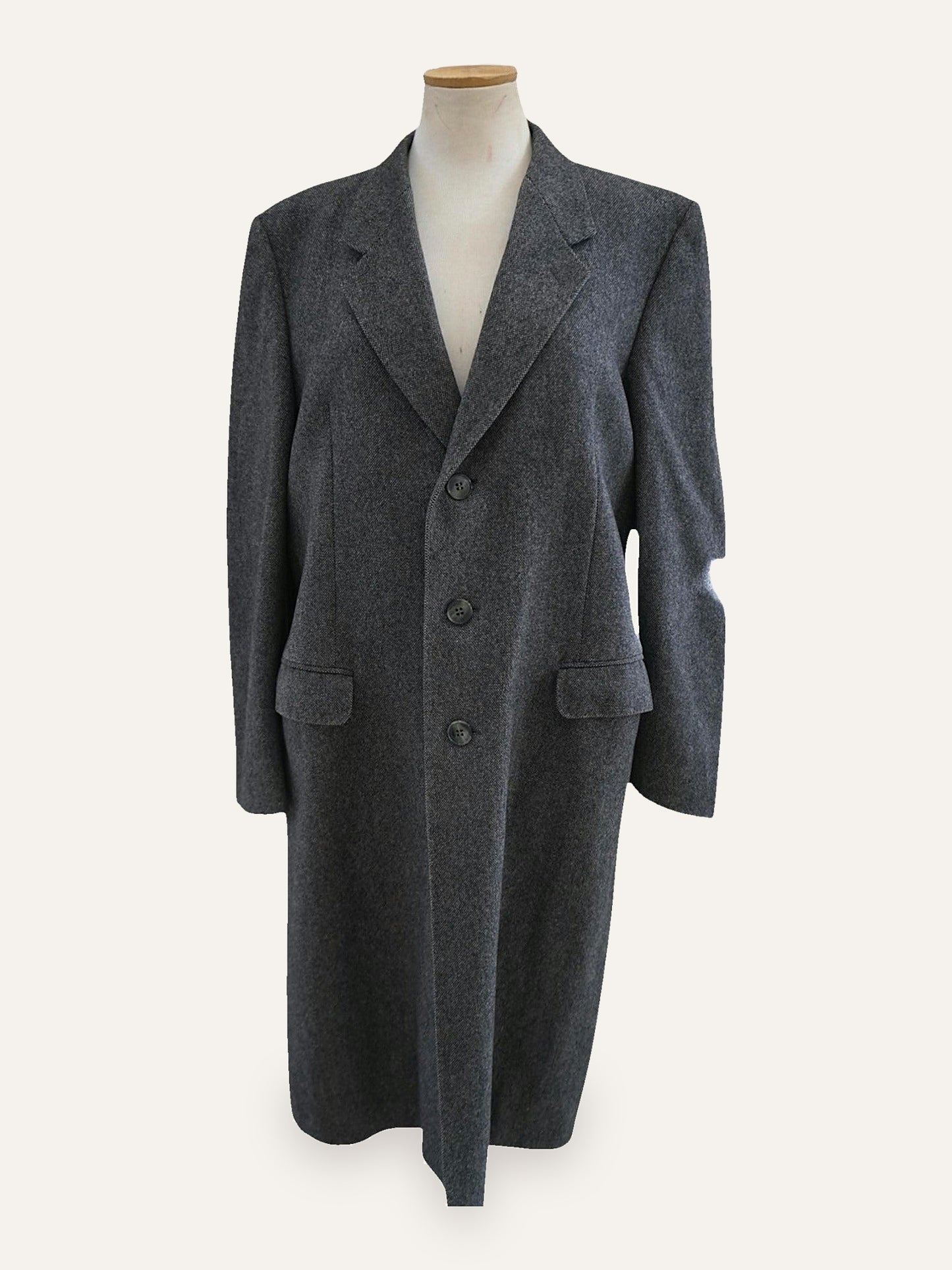 E. Thomas Worsted Wool Tweed Coat