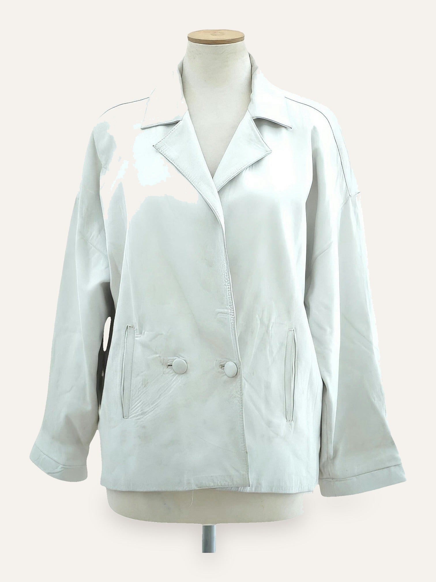 Lamb Nappa Double-Breasted Leather Jacket