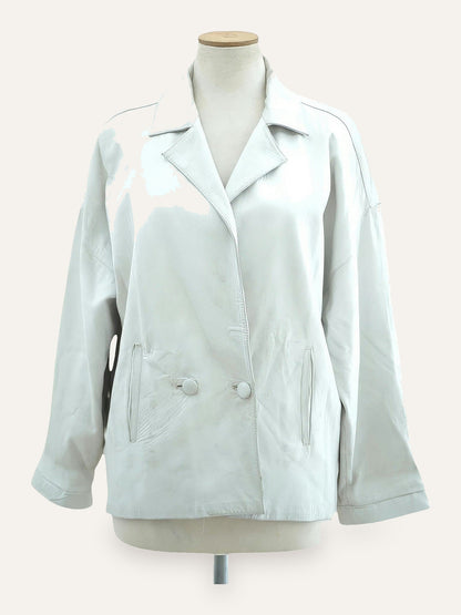Lamb Nappa Double-Breasted Leather Jacket