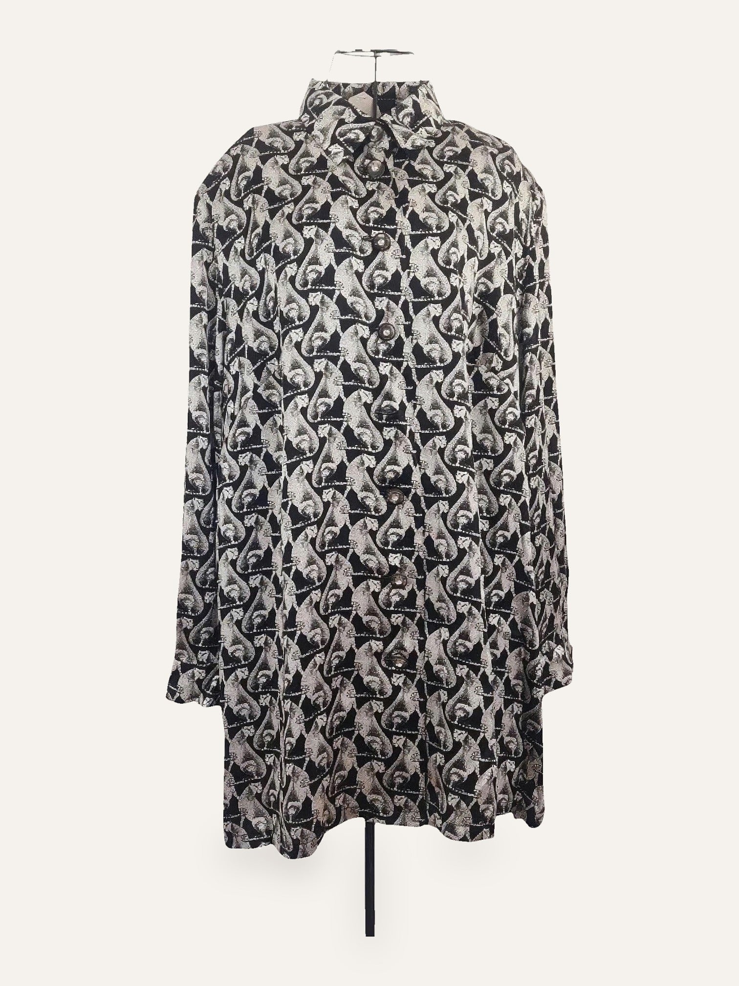 Peter Ackermann Pure Silk Cheetah Print Shirt
