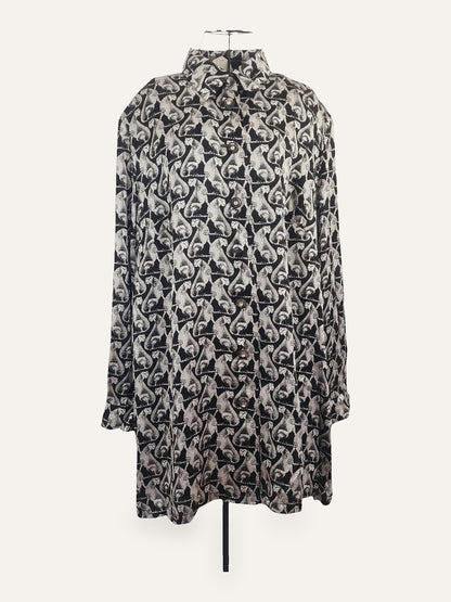 Peter Ackermann Pure Silk Cheetah Print Shirt