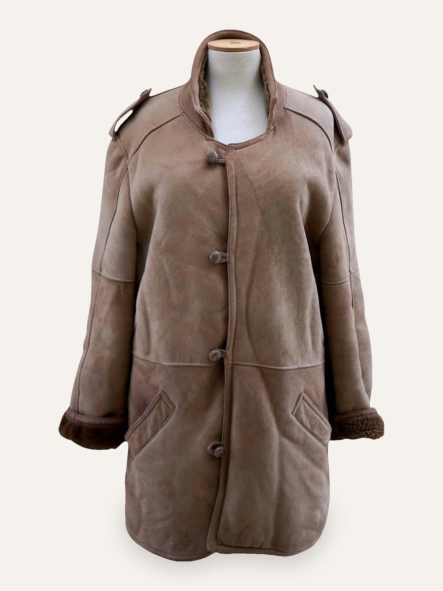 Shearling Originale Epaulette Shearling Coat