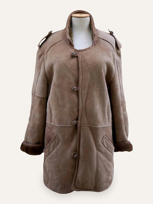 Shearling Originale Epaulette Shearling Coat