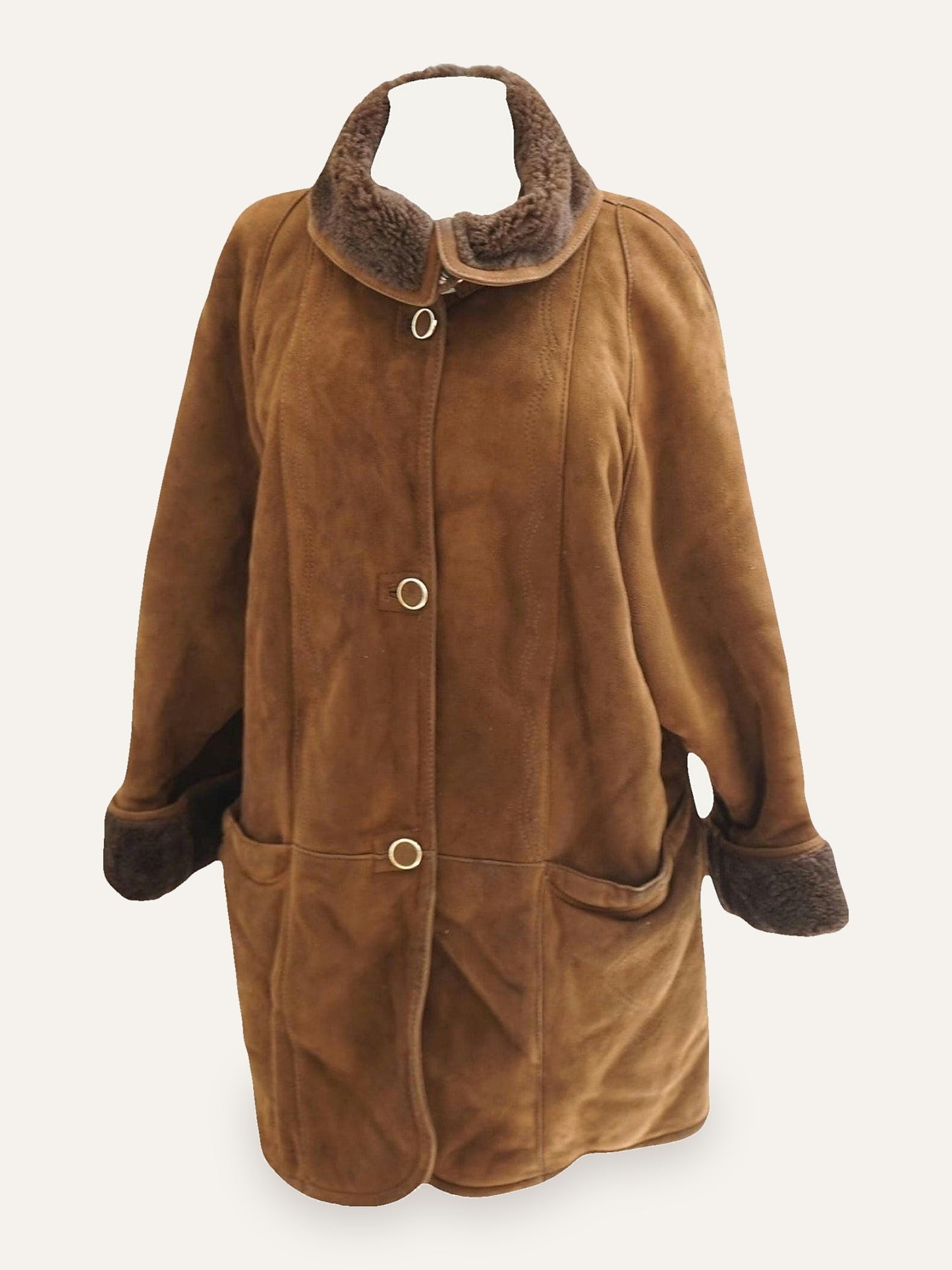 Italian Shearling Swing Coat