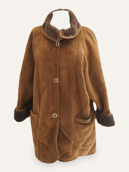 Italian Shearling Swing Coat