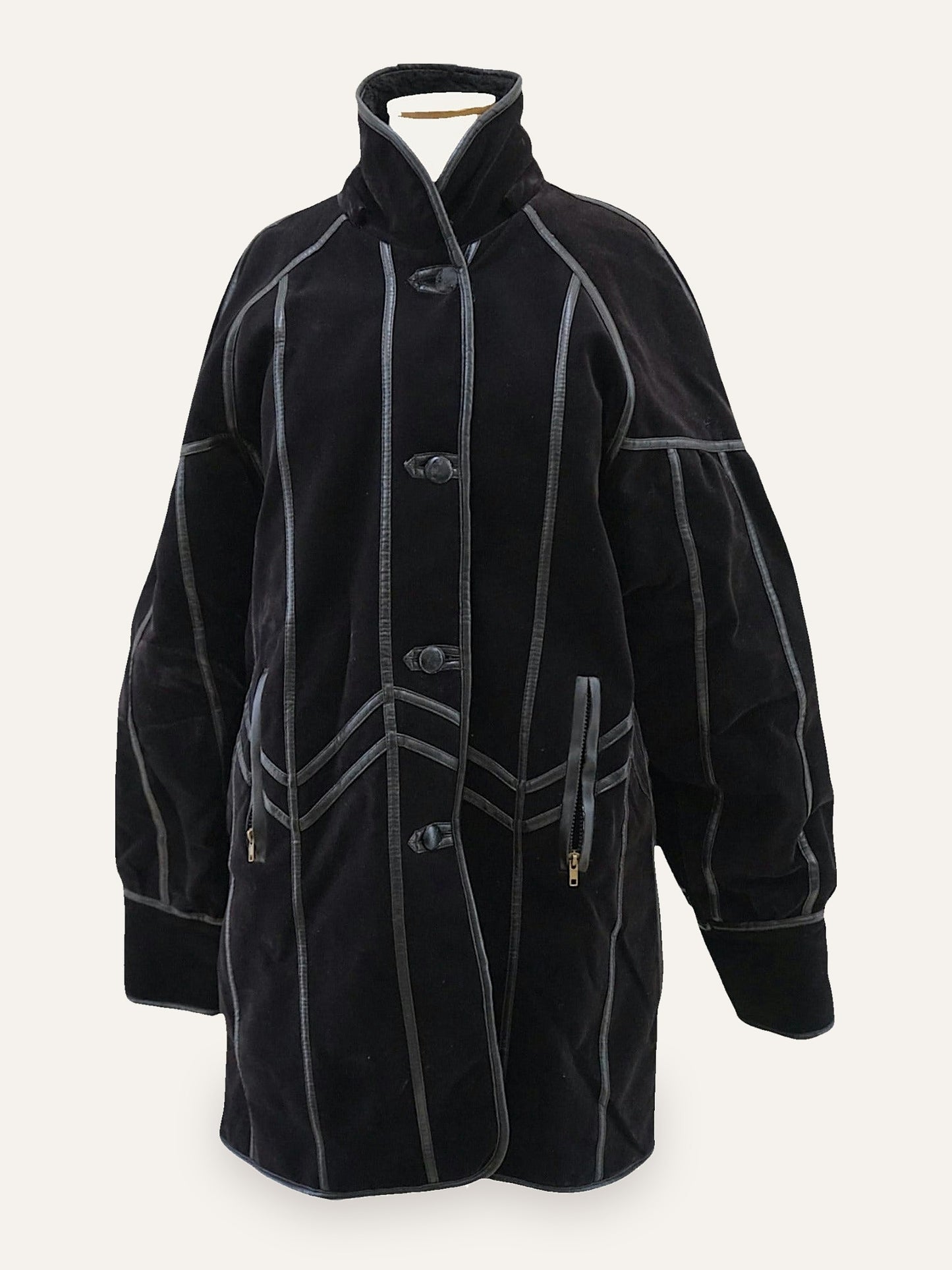Succedeir Velvet Noir Shearling Coat