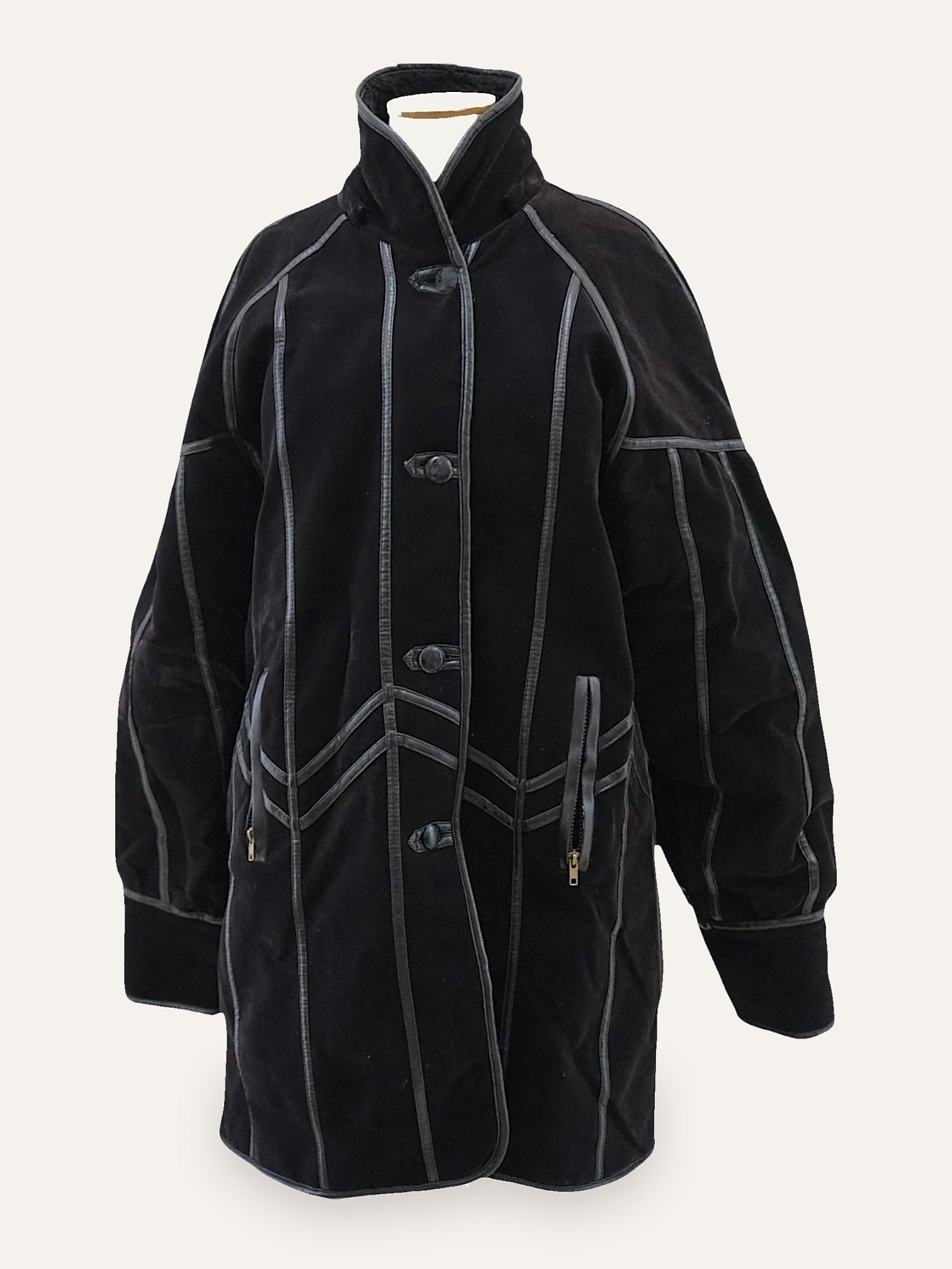 Succedeir Velvet Noir Shearling Coat