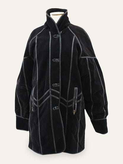 Succedeir Velvet Noir Shearling Coat