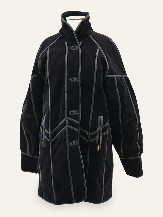 Succedeir Velvet Noir Shearling Coat