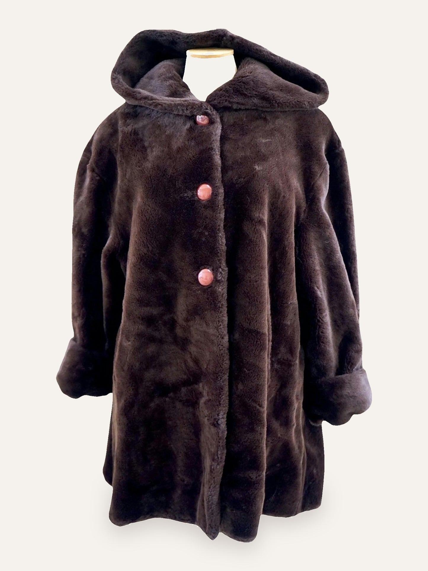 Faux Fur Hooded Coat