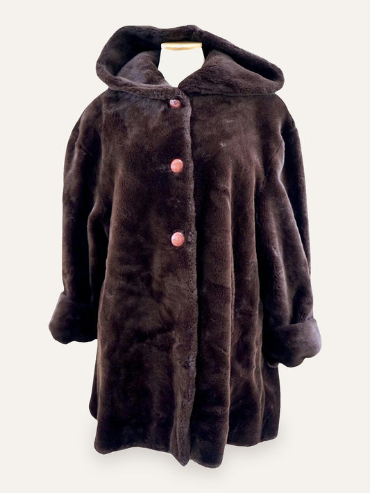 Faux Fur Hooded Coat