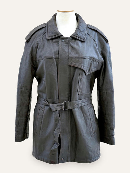 Indios Creazioni Belted Leather Jacket