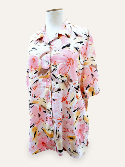 Alia Painterly Floral Blouse