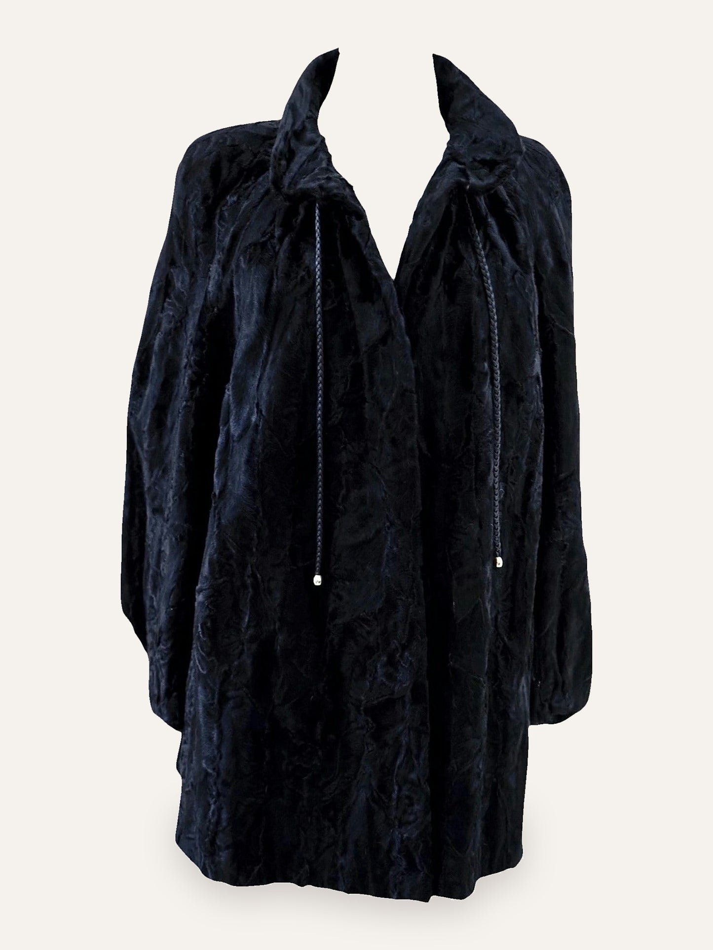 Artisan Crushed Fur Swing Coat